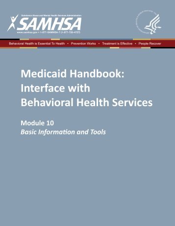 Medicaid Handbook: Interface with Behavioral Health Services