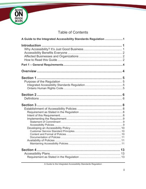 A Guide to the Integrated Accessibility Standards Regulation