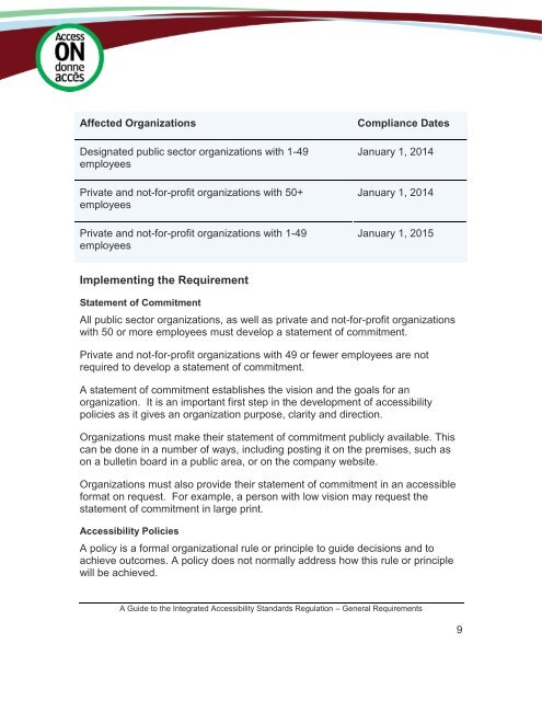 A Guide to the Integrated Accessibility Standards Regulation