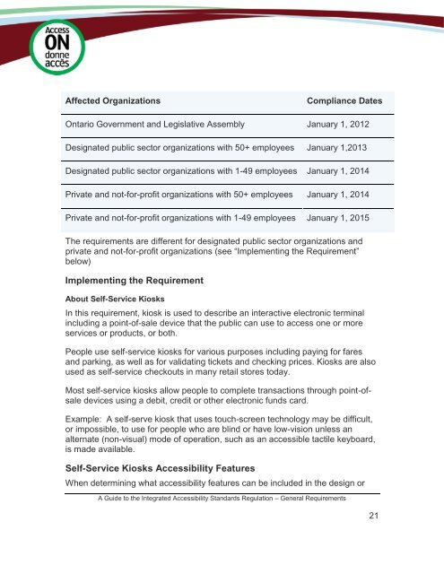 A Guide to the Integrated Accessibility Standards Regulation