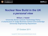 Nuclear New Build in the UK a personal view William J. Nuttall ...