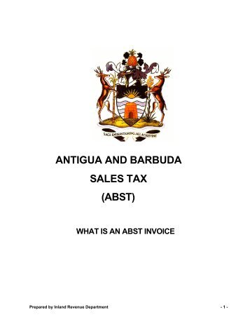 ANTIGUA AND BARBUDA SALES TAX (ABST) - Antigua & Barbuda
