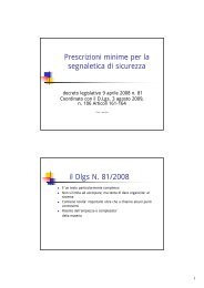 Prescrizioni minime per la segnaletica di sicurezza il Dlgs N. 81/2008