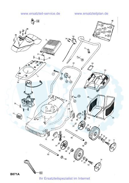 Rasenmaeher Akku VARIOLUX 40 AKKU.pdf - Ersatzteilplan