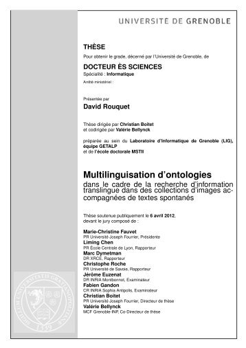 Multilinguisation d'ontologies