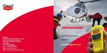 Bruksanvisning - Fastfind PLB 210 - Skogma