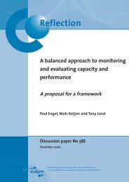 A balanced approach to monitoring and evaluating capacity ... - ecdpm