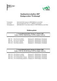 Stadtmeisterschaften 2007 Kindgerechter Wettkampf