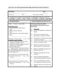 quality of life questionnaire for dialysis patients - Promoting ...