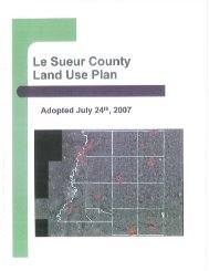 Le Sueur County Land Use Plan - Le Sueur County, Minnesota