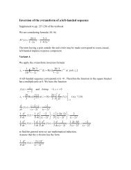 Inversion of the z-transform of a left-handed sequence