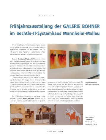 FrÃ¼hjahrsausstellung der GALERIE BÃHNER FrÃ¼hjahrsausstellung ...