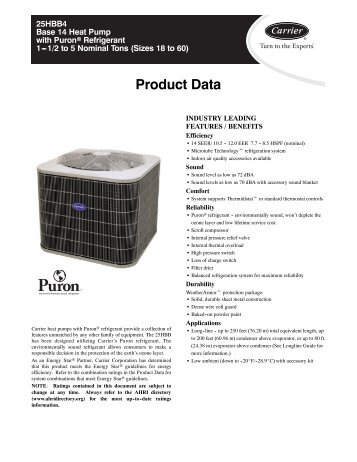 Product Data - Carrier