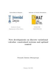 New developments on discrete variational calculus ... - ICMAT