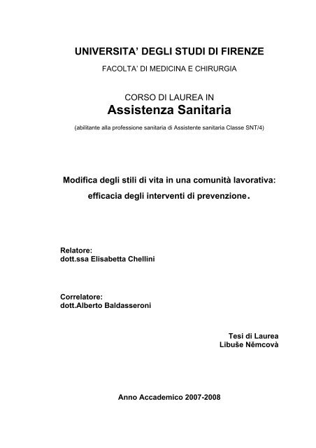 Titolo della tesi di Libuse Nemcova - CCM Network