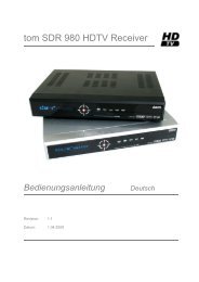 tom SDR 980 HDTV Receiver - TOM Elektronik GmbH