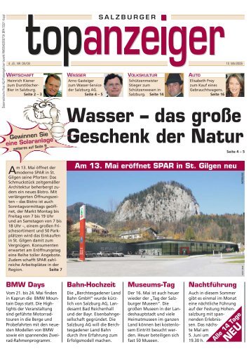 Wasser â€“ das groÃŸe Geschenk der Natur - Top Anzeiger