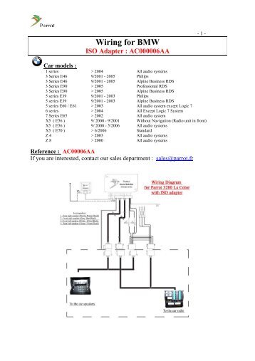 wiring diagram for opel iso adapter parrot wiring diagram for opel iso adapter parrot