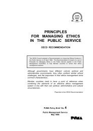 PRINCIPLES FOR MANAGING ETHICS IN THE PUBLIC SERVICE