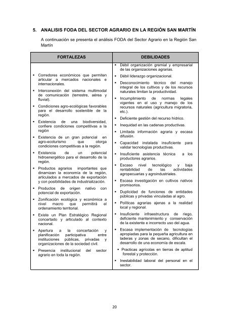 plan estrategico sectorial regional agrario - Gobierno Regional de ...