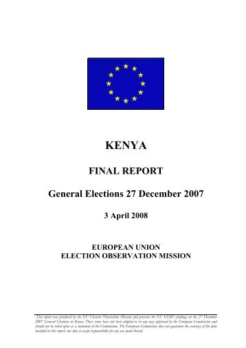 Kenya Final Report - the European External Action Service - Europa