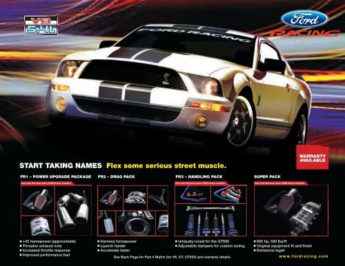 10398 Brochure.indd 1 1/9/08 2:47:51 PM - Ford Racing Parts
