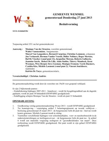 OCR Document - De Gemeente Wemmel