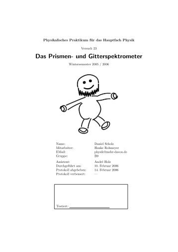 Das Prismen- und Gitterspektrometer - mehr-davon