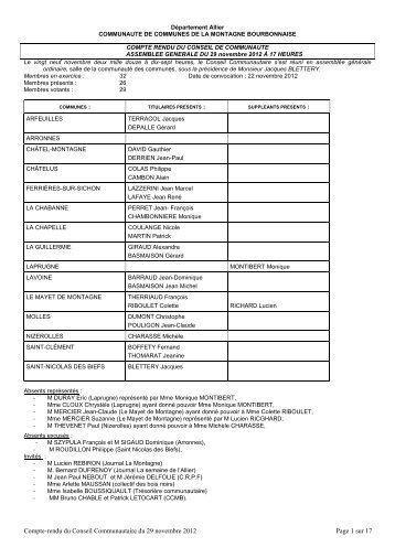 DÃ©partement Allier - CommunautÃ© de Communes de la Montagne ...