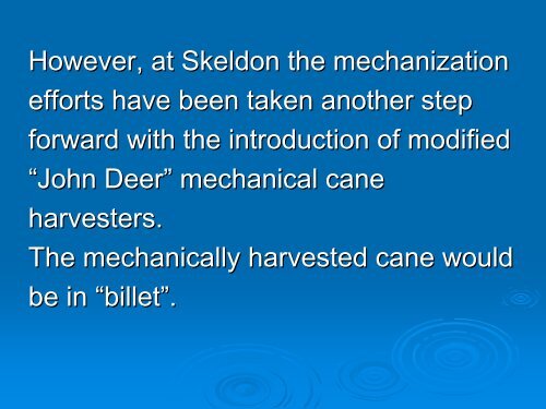 expansion and modernization of the sugar industry in guyana