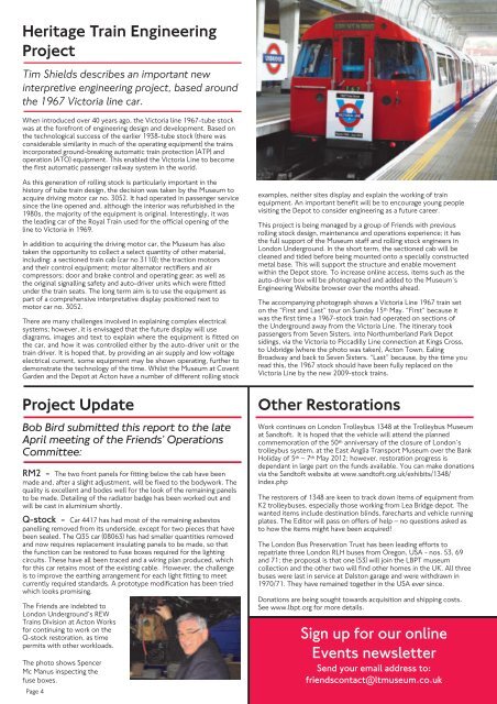 london transport museum friends news