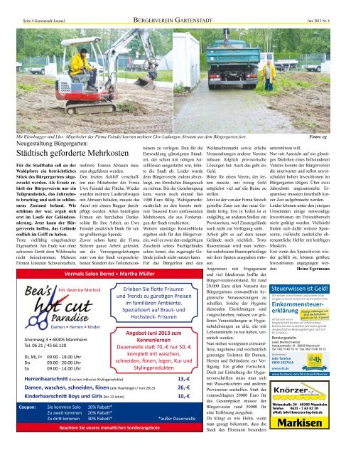 Gartenstadt Waldhof Journal Juni 2013_o.1.Seite - BÃ¼rgerverein ...