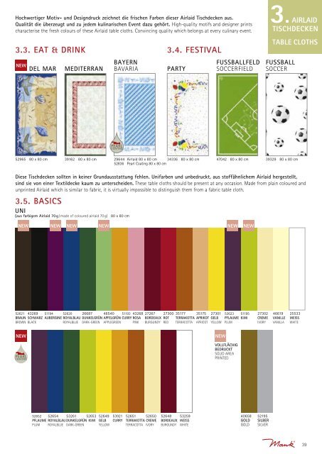 Mank Katalog Inspiration 2010 - Tischvielfalt