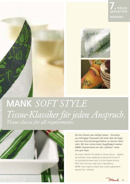 Mank Katalog Inspiration 2010 - Tischvielfalt