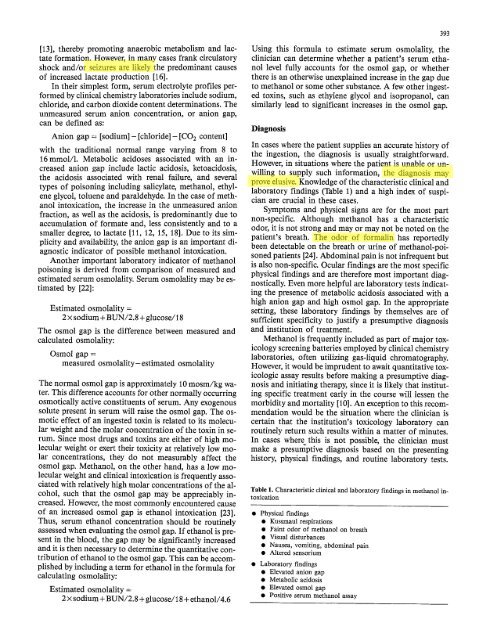 Methanol poisoning - While Science Sleeps