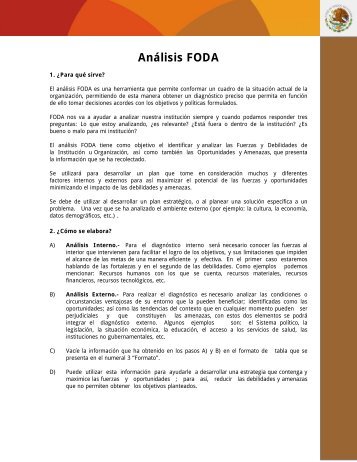 Análisis FODA