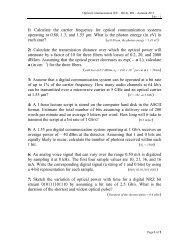 1: Calculate the carrier frequency for optical communication systems ...