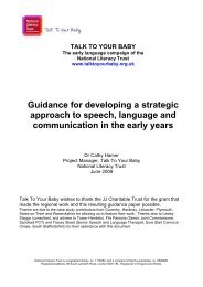 Guidance for developing a strategic approach to speech, language ...