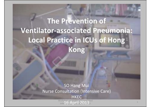 Microsoft PowerPoint - The Prevention of VAP local experience draft ...