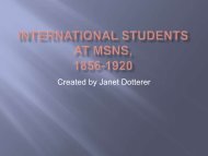 International Students at MSNS, 1856-1920 - Blogs @ Millersville ...