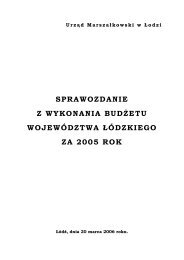 sprawozdanie z wykonania budÅ¼etu wojewÃ³dztwa ÅÃ³dzkiego za ...