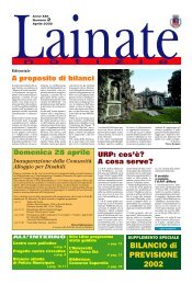 BILANCIO di PREVISIONE 2002 - Comune di Lainate