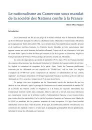 39- Le nationalisme au Cameroun sous mandat de la sociÃ©tÃ© des ...