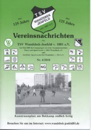 Vereinsnachrichten - TSV Wandsbek-Jenfeld, Supersenioren