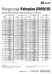 Wangerooge Fahrplan 2009/10