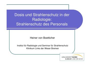 Strahlenschutz des Personals