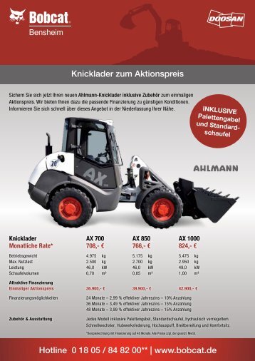 zu den Maschinen und der Aktion finden Sie in unserem Flyer als ...