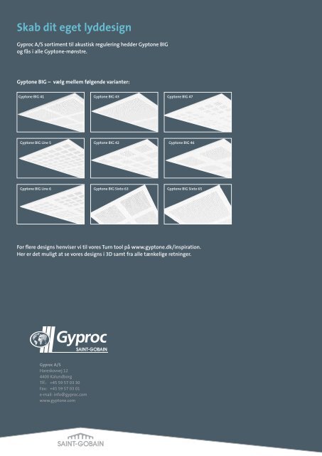 God akustik i hjemmet. Download pdf (703 kB) - Gyproc