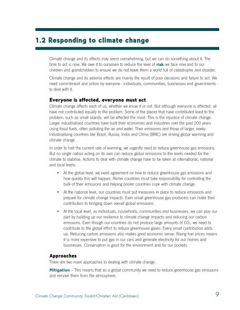 Addressing Climate Change in the Caribbean: A Toolkit ... - CANARI