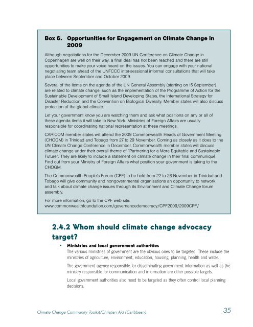 Addressing Climate Change in the Caribbean: A Toolkit ... - CANARI